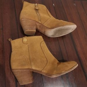 Tory Burch Suede Ankle Booties, Sz 6.5